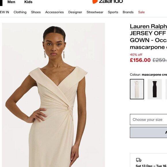 NWT Ralph Lauren JERSEY OFF THE SHOULDER DRESS - mascarpone cream IVORY - Picture 2 of 16